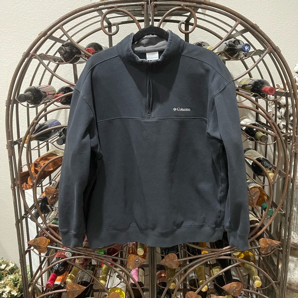 Columbia Men's Black Zip-Up Sweat Shirt XL
